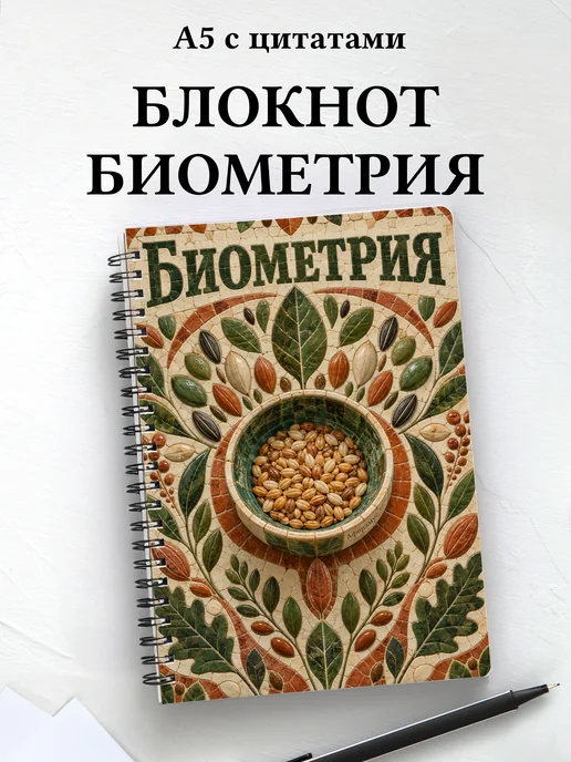 Блокнот Биометрия с мотивирующими цитатами