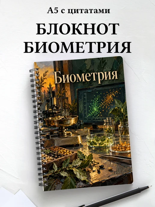 Блокнот Биометрия с мотивирующими цитатами