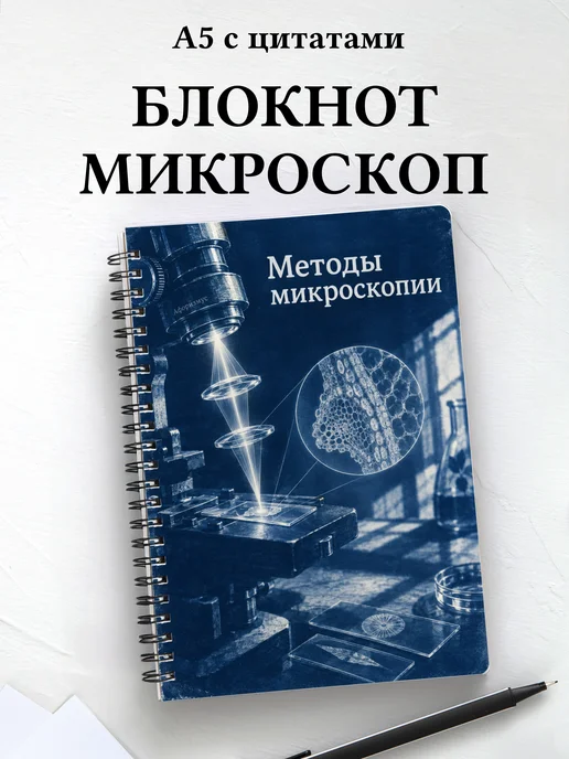 Блокнот Методы микроскопии с мотивирующими цитатами