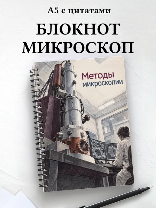 Блокнот Методы микроскопии с мотивирующими цитатами