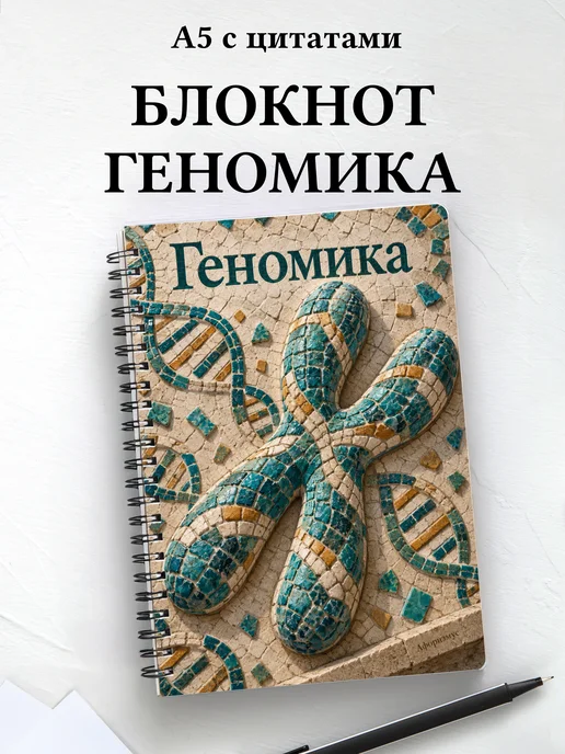 Блокнот Геномика с мотивирующими цитатами