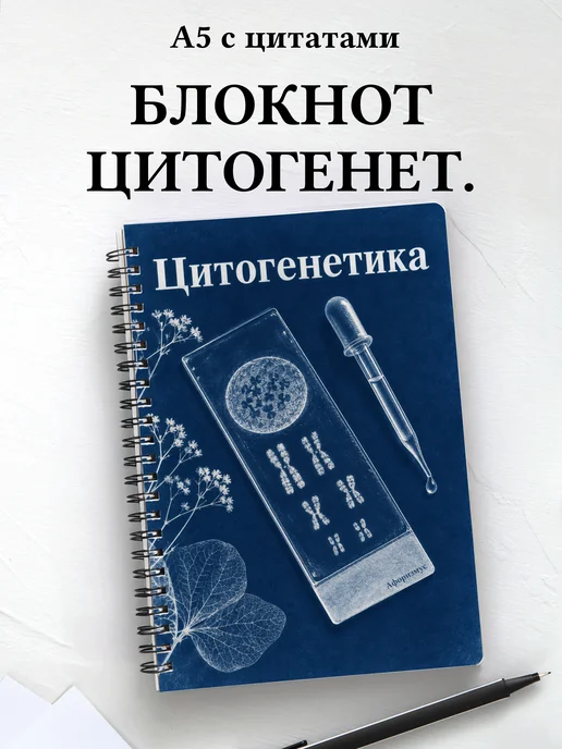 Блокнот Цитогенетика с мотивирующими цитатами