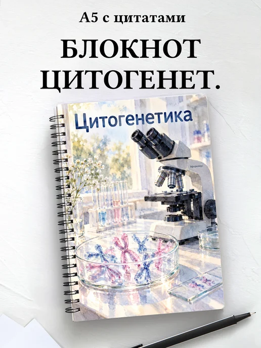 Блокнот Цитогенетика с мотивирующими цитатами
