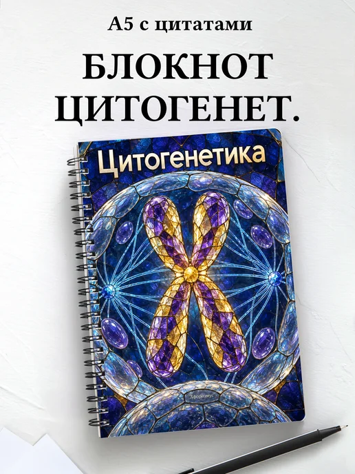 Блокнот Цитогенетика с мотивирующими цитатами