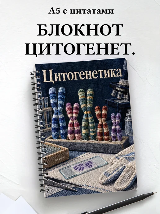 Блокнот Цитогенетика с мотивирующими цитатами