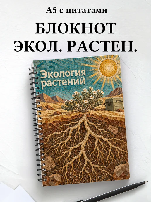 Блокнот Экология растений с мотивирующими цитатами