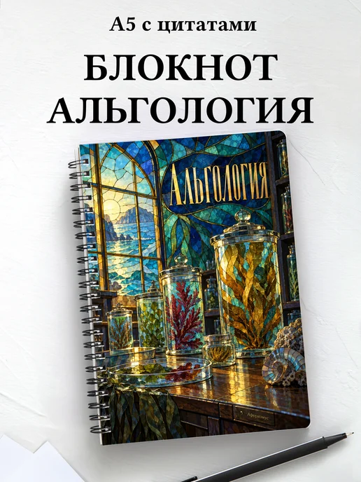 Блокнот Альгология с мотивирующими цитатами