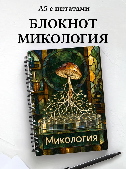 Блокнот Микология с мотивирующими цитатами