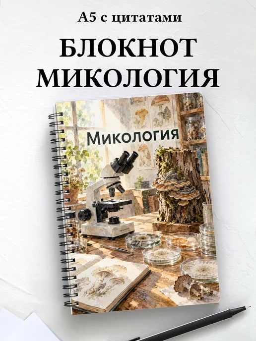 Блокнот Микология с мотивирующими цитатами