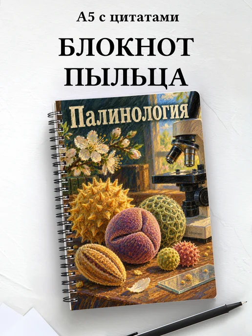 Блокнот Палинология с мотивирующими цитатами