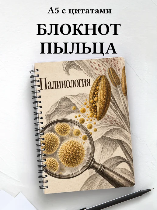 Блокнот Палинология с мотивирующими цитатами