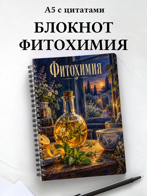 Блокнот Фитохимия с мотивирующими цитатами