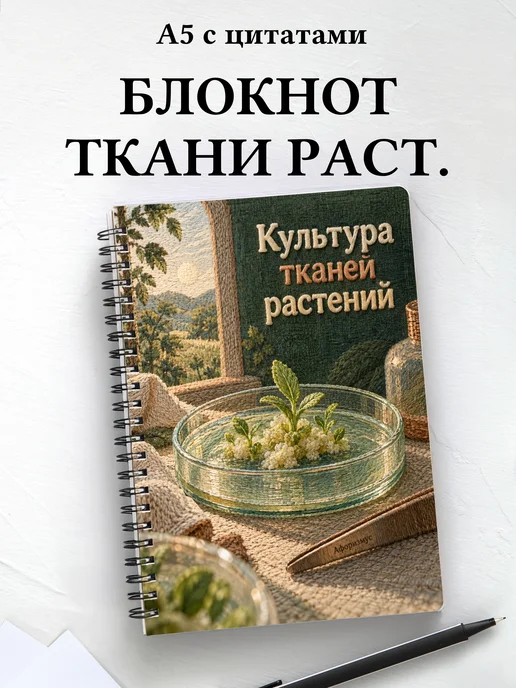 Блокнот Культура тканей растений с мотивирующими цитатами