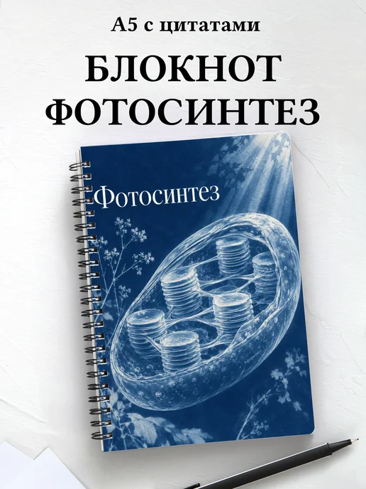 Блокнот Фотосинтез с мотивирующими цитатами