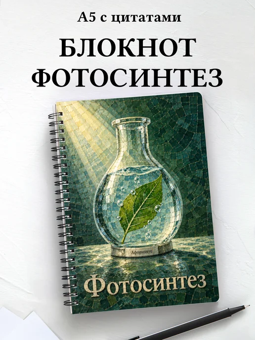 Блокнот Фотосинтез с мотивирующими цитатами