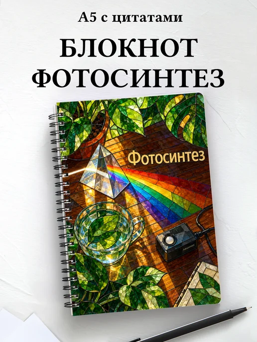 Блокнот Фотосинтез с мотивирующими цитатами