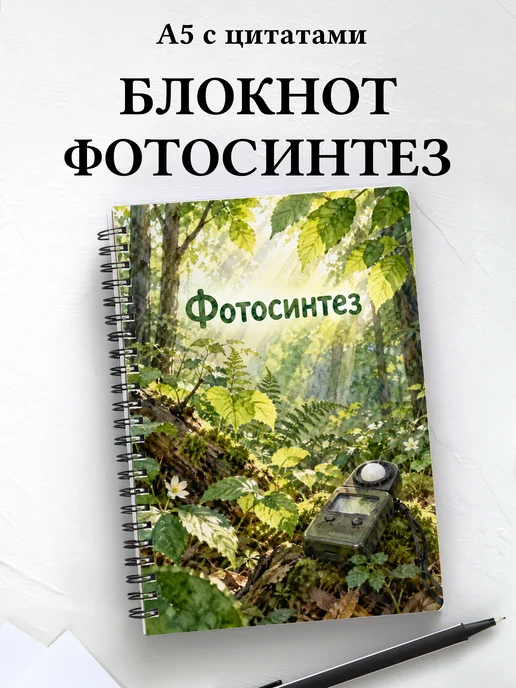 Блокнот Фотосинтез с мотивирующими цитатами