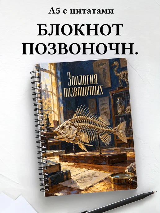 Блокнот Зоология позвоночных с мотивирующими цитатами