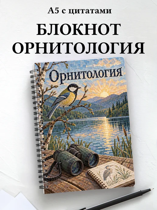 Блокнот Орнитология с мотивирующими цитатами