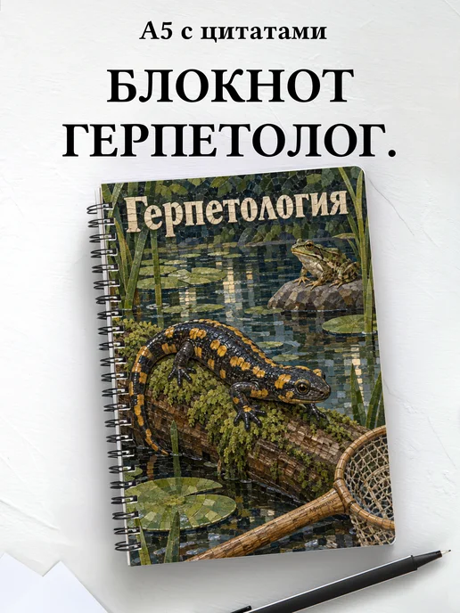 Блокнот Герпетология с мотивирующими цитатами