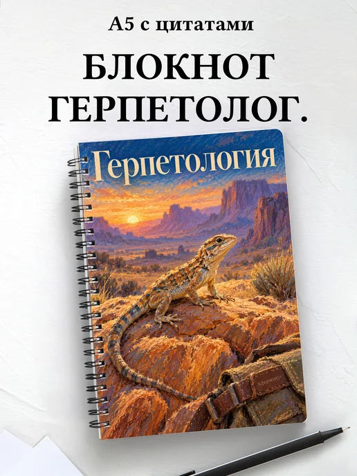 Блокнот Герпетология с мотивирующими цитатами