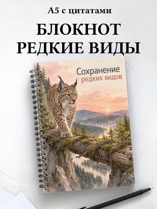 Блокнот Сохранение редких видов с мотивирующими цитатами