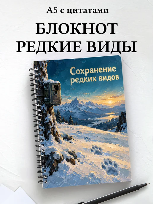 Блокнот Сохранение редких видов с мотивирующими цитатами