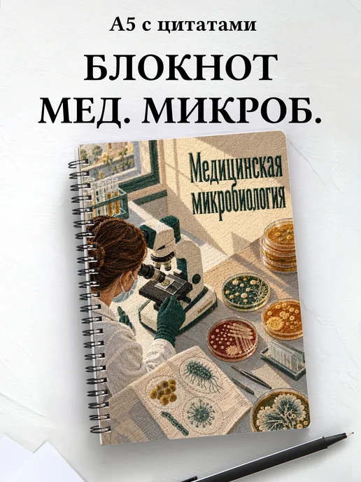 Блокнот Медицинская микробиология с мотивирующими цитатами