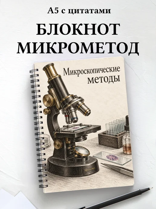 Блокнот Микроскопические методы с мотивирующими цитатами