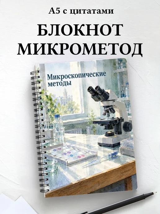 Блокнот Микроскопические методы с мотивирующими цитатами