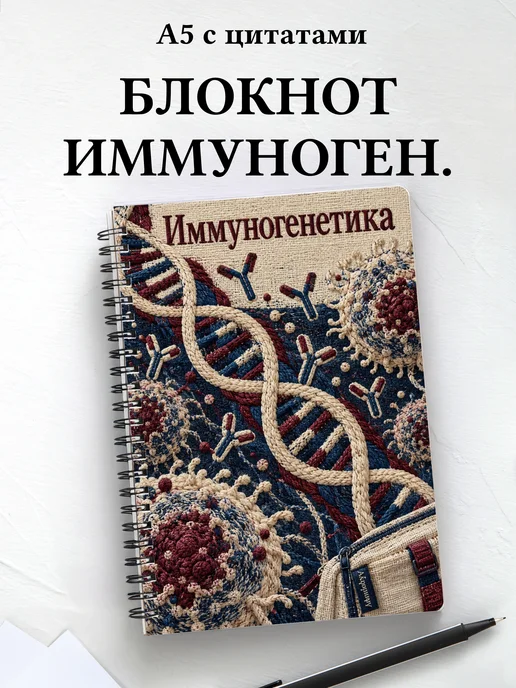 Блокнот Иммуногенетика с мотивирующими цитатами