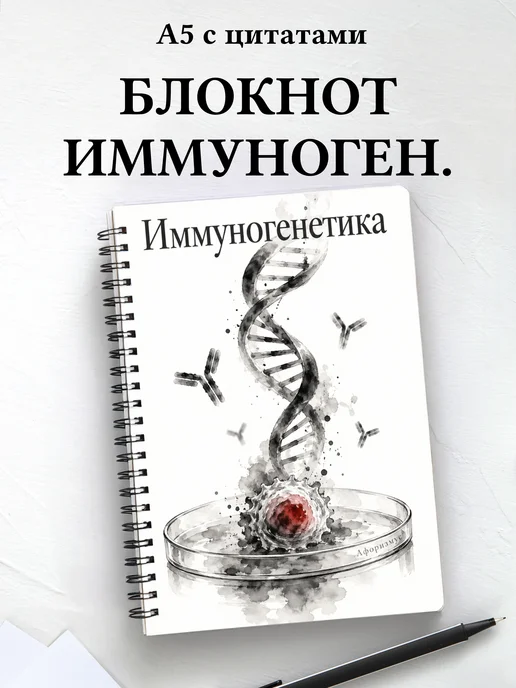 Блокнот Иммуногенетика с мотивирующими цитатами