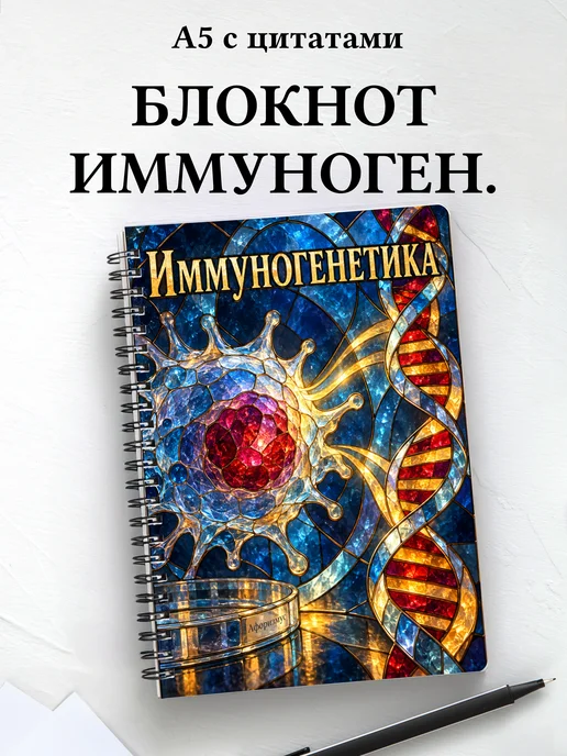 Блокнот Иммуногенетика с мотивирующими цитатами