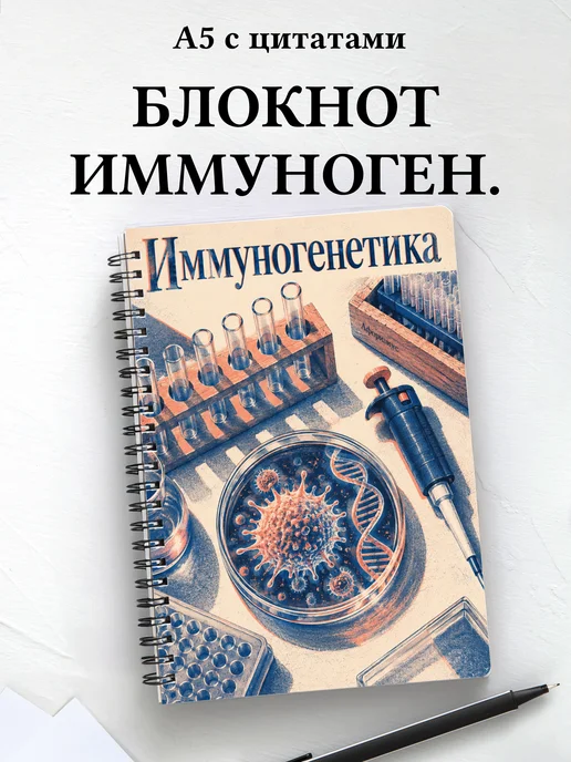 Блокнот Иммуногенетика с мотивирующими цитатами
