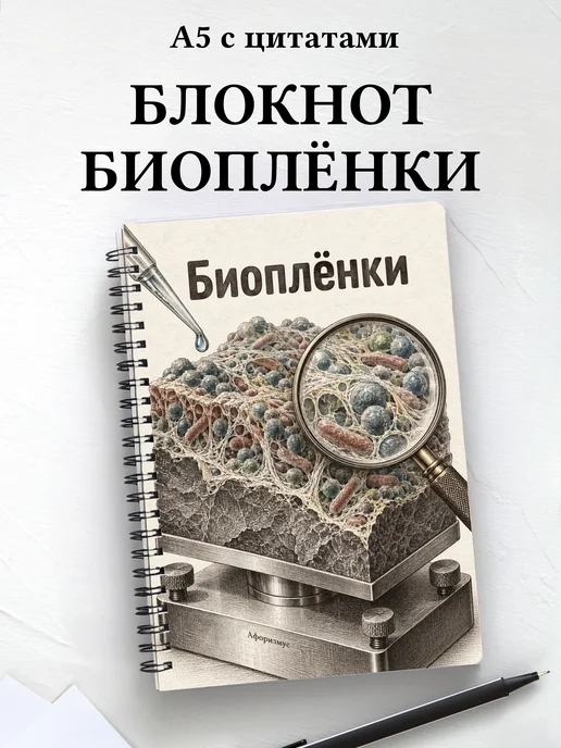 Блокнот Биоплёнки с мотивирующими цитатами