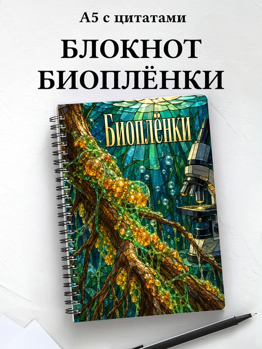 Блокнот Биоплёнки с мотивирующими цитатами