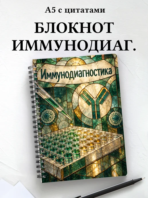 Блокнот Иммунодиагностика с мотивирующими цитатами