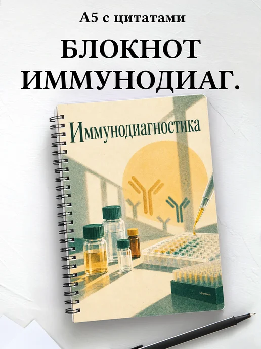 Блокнот Иммунодиагностика с мотивирующими цитатами