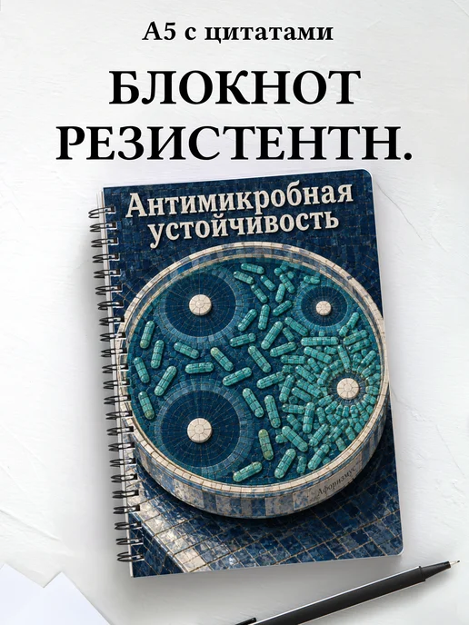 Блокнот Антимикробная устойчивость с мотивирующими цитатами