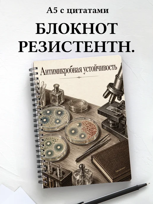 Блокнот Антимикробная устойчивость с мотивирующими цитатами