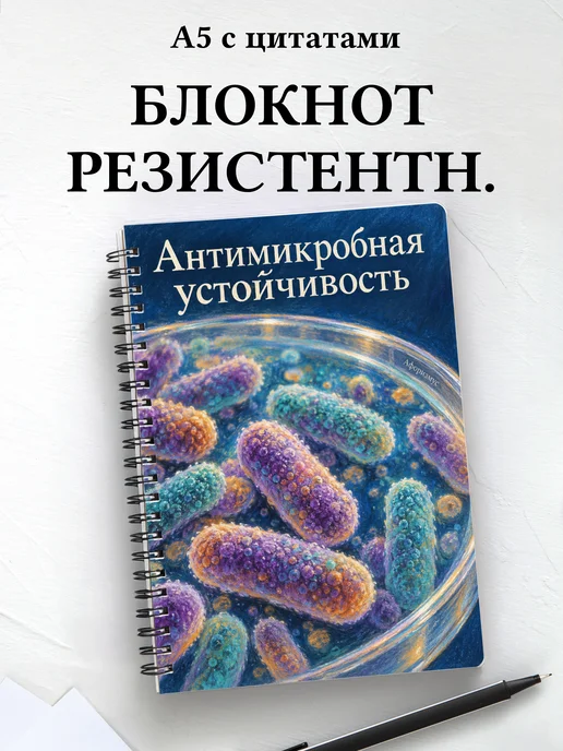 Блокнот Антимикробная устойчивость с мотивирующими цитатами