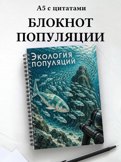 Блокнот Экология популяций с мотивирующими цитатами