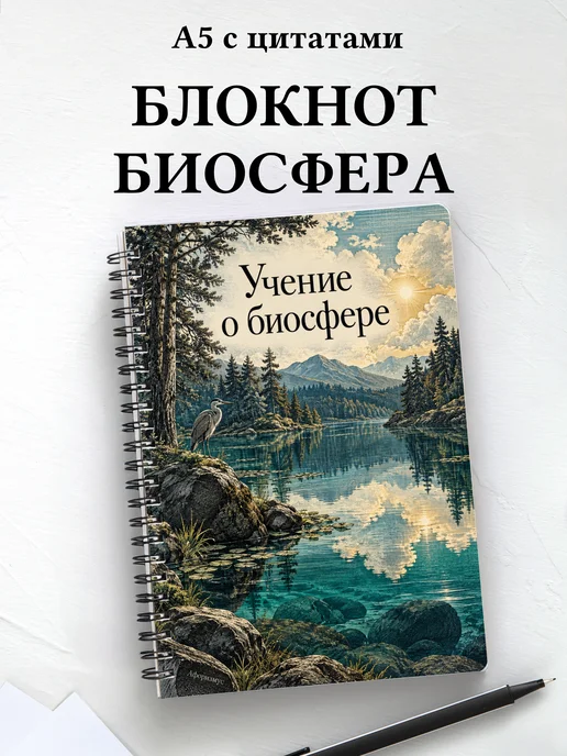 Блокнот Учение о биосфере с мотивирующими цитатами