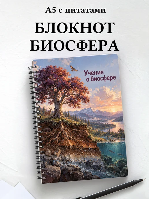 Блокнот Учение о биосфере с мотивирующими цитатами