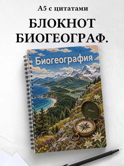Блокнот Биогеография с мотивирующими цитатами