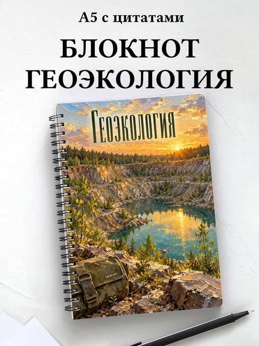 Блокнот Геоэкология с мотивирующими цитатами