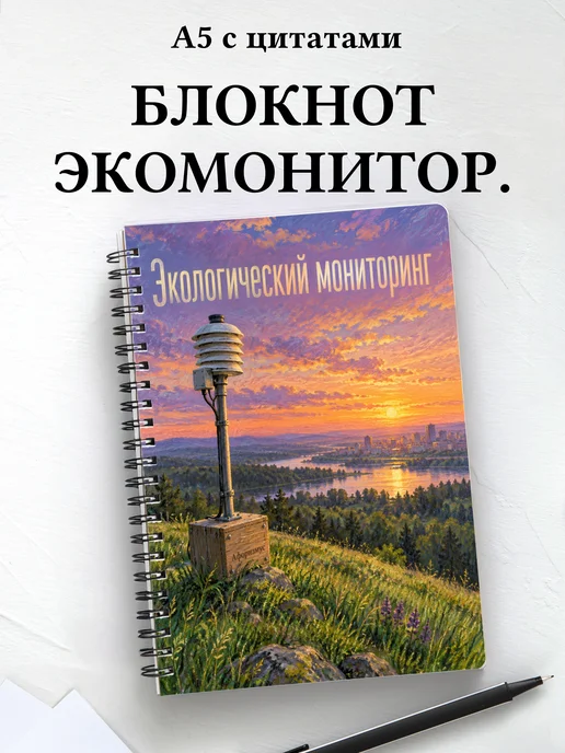 Блокнот Экологический мониторинг с мотивирующими цитатами
