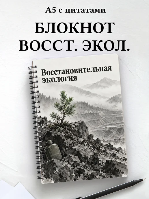 Блокнот Восстановительная экология с мотивирующими цитатами