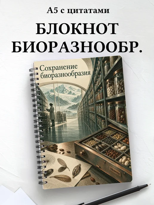 Блокнот Сохранение биоразнообразия с мотивирующими цитатами