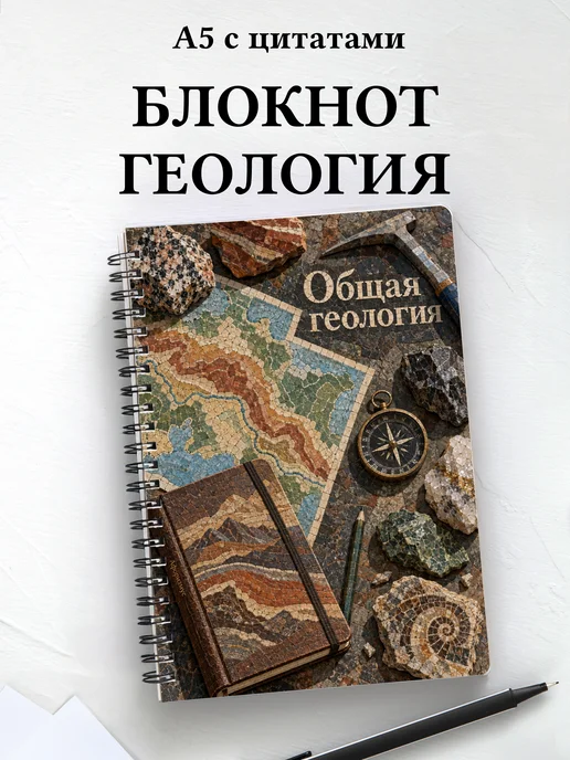 Блокнот Общая геология с мотивирующими цитатами